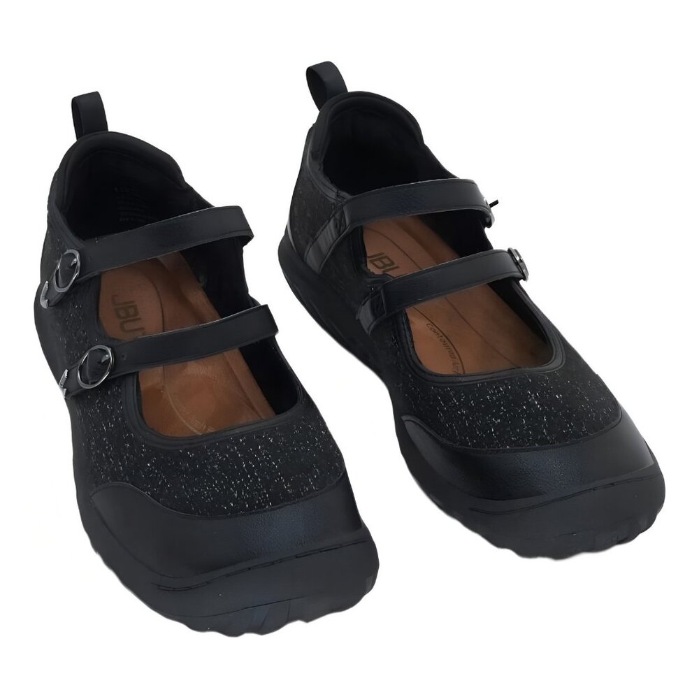 JBU Nina Mary-Jane Slip-On Flats Black 8.5M